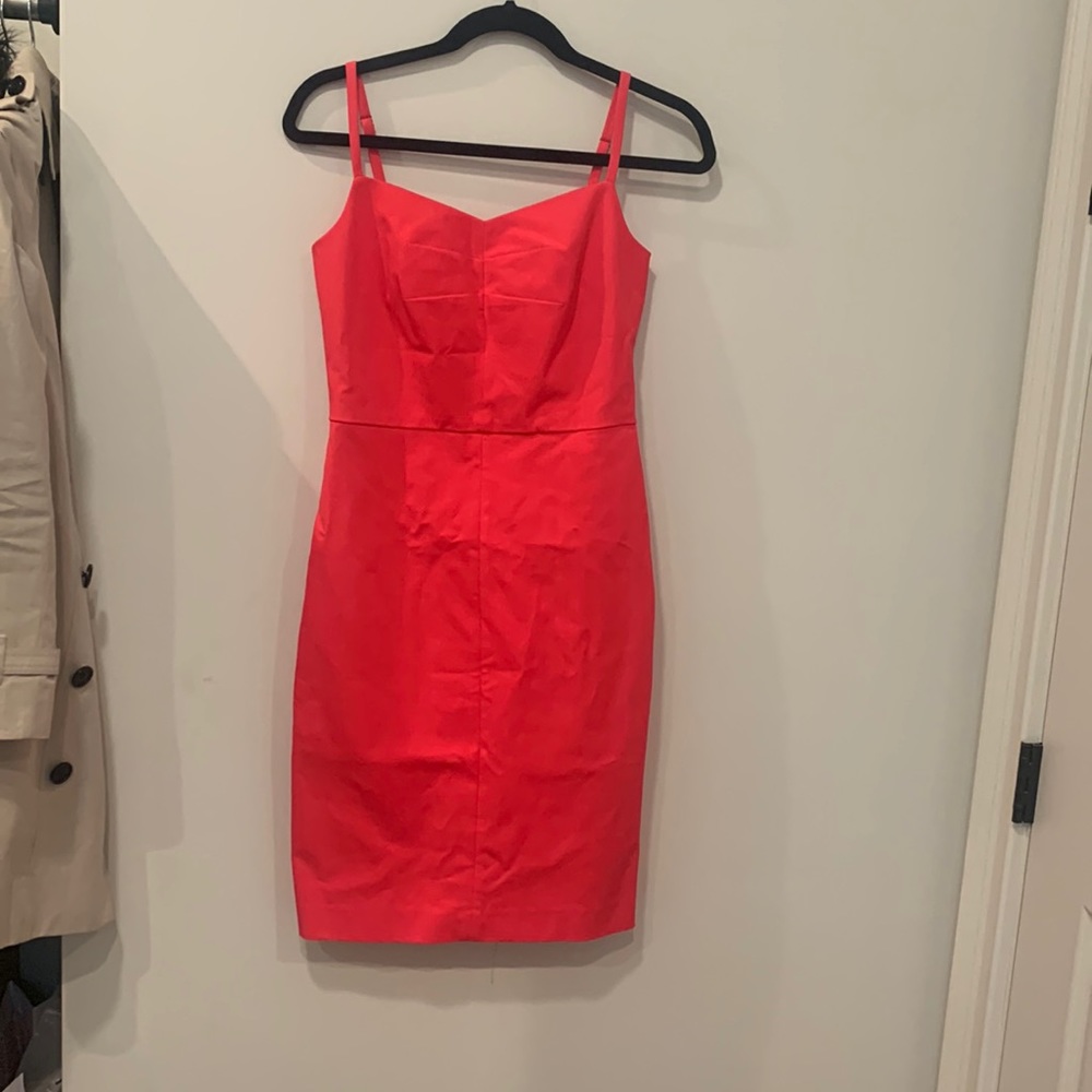 Bright coral BR pencil dress